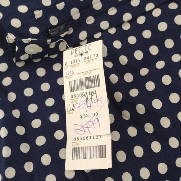 Vintage Polka Dot Skirt Petite Sophisticate Size 12P NWT - Picture 7 of 7